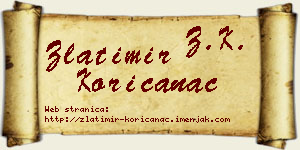Zlatimir Korićanac vizit kartica